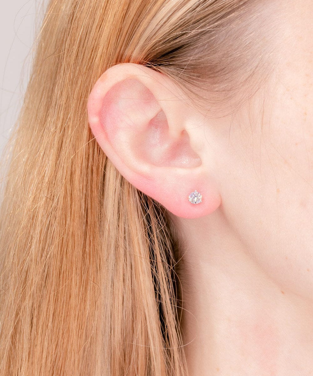 0.49ct F+ VS+ Round Lab Diamond Studs Earrings Princess Bride Diamonds 
