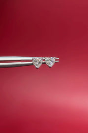 0.49cttw Natural Diamond Heart Studs - PBD Earrings