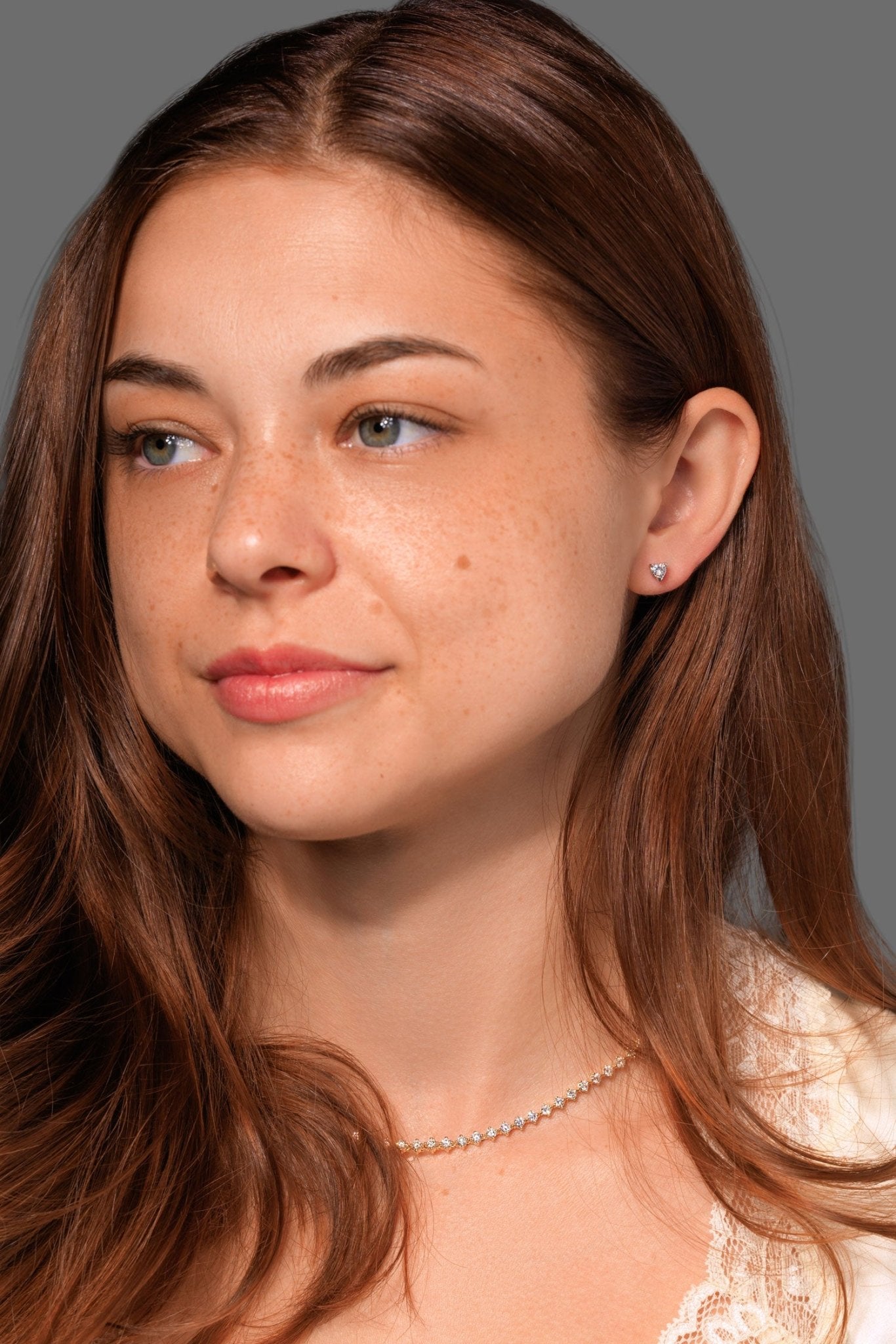 0.49cttw Natural Diamond Heart Studs - PBD Earrings