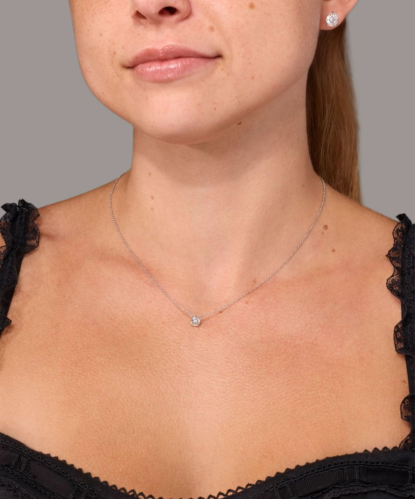 0.51ct D - VVS2 Core Round Solitaire Necklace - PBD Necklaces