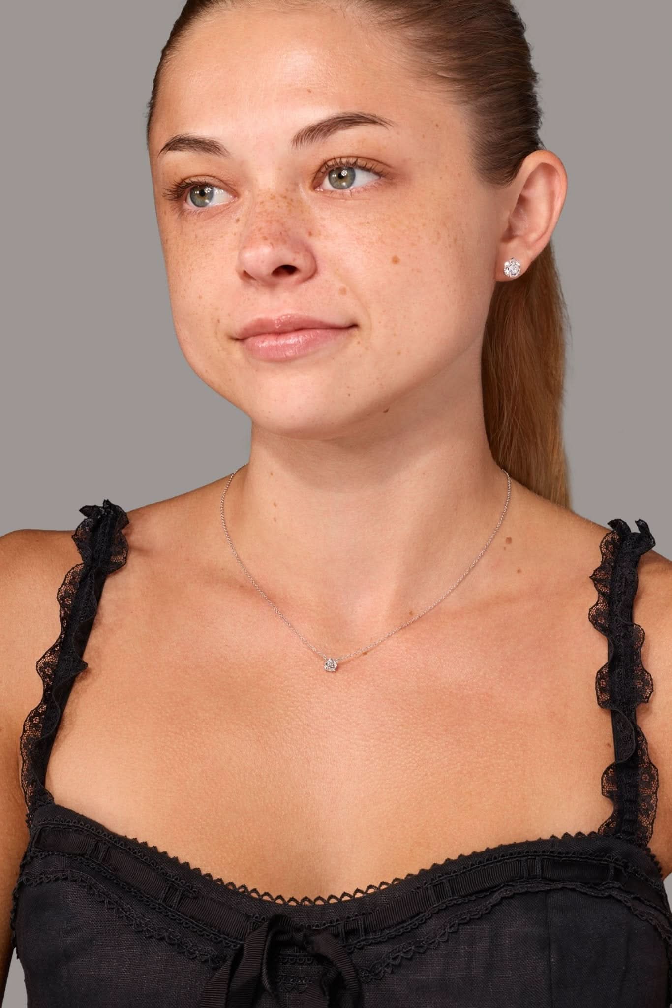 0.51ct D - VVS2 Core Round Solitaire Necklace - PBD Necklaces