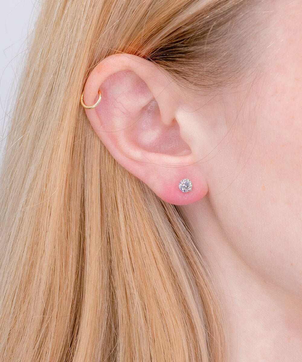0.52ct F+ VS+ Round Lab Diamond Martini Studs Earrings Princess Bride Diamonds 