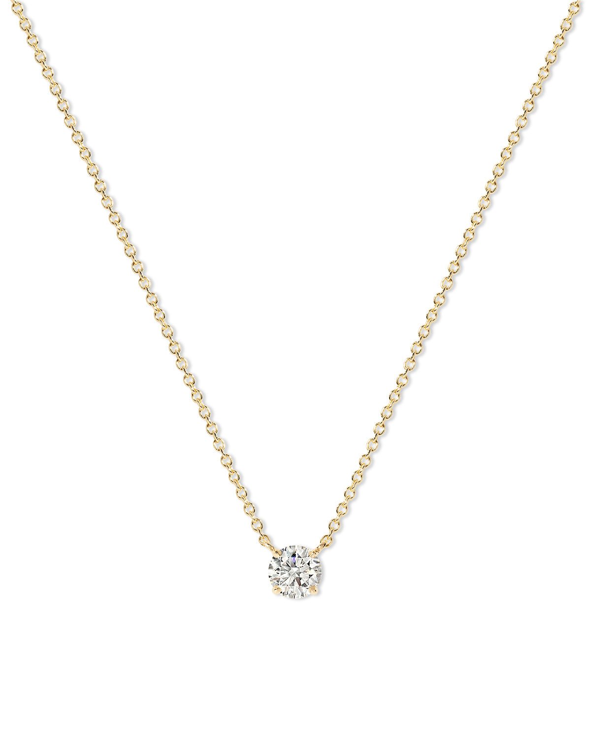 0.54ct D - VVS2 Core Round Solitaire Necklace - PBD Necklaces