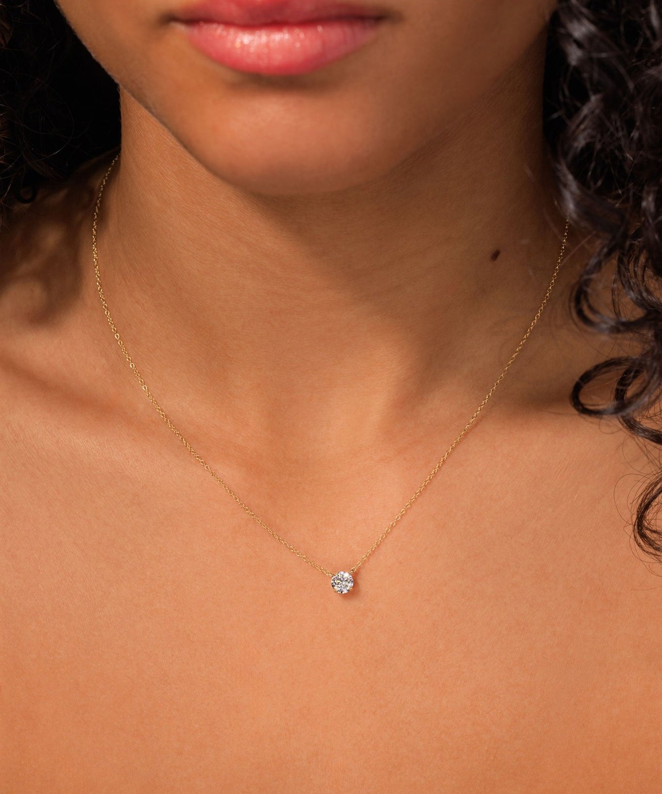 0.54ct D - VVS2 Core Round Solitaire Necklace - PBD Necklaces