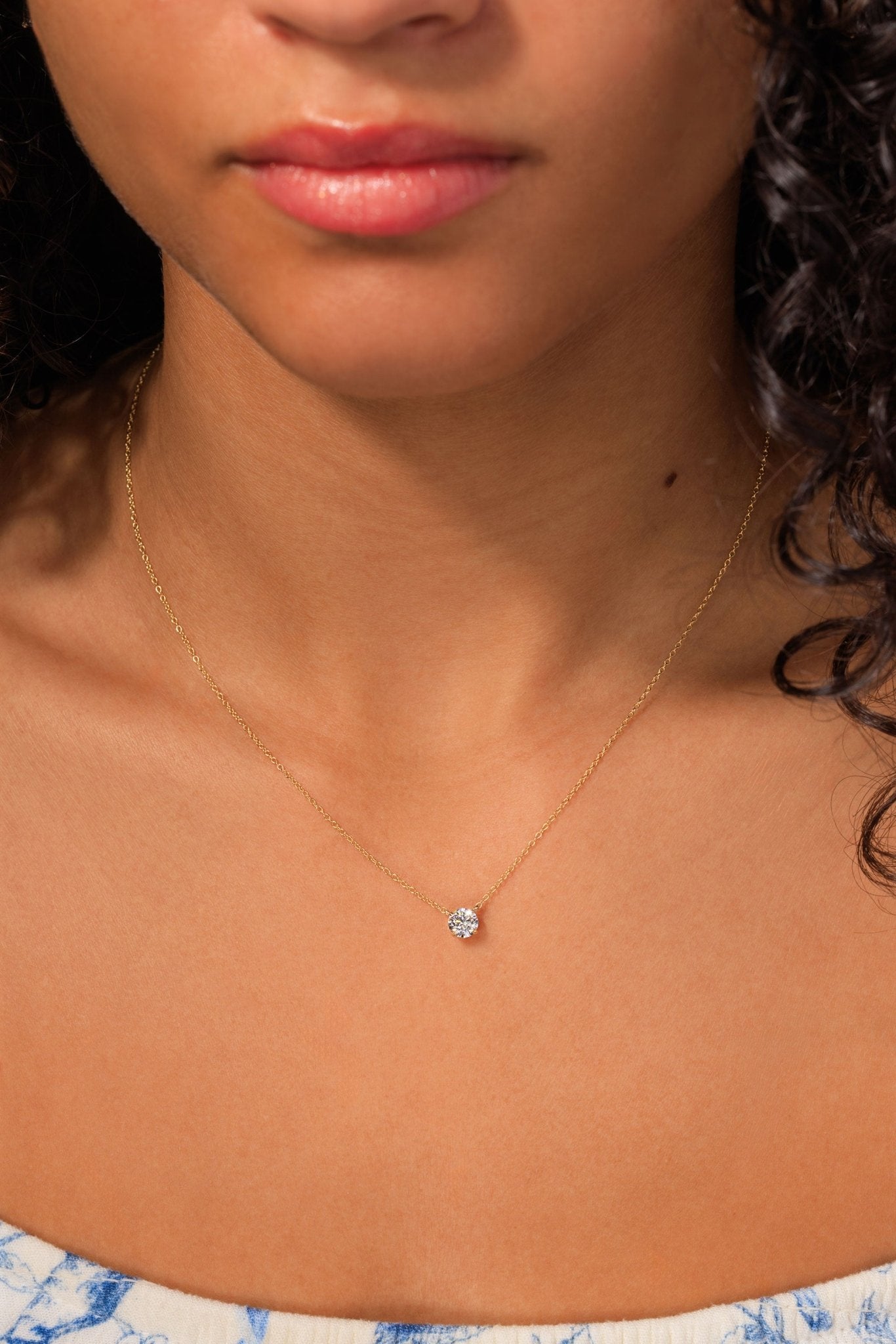 0.54ct D - VVS2 Core Round Solitaire Necklace - PBD Necklaces