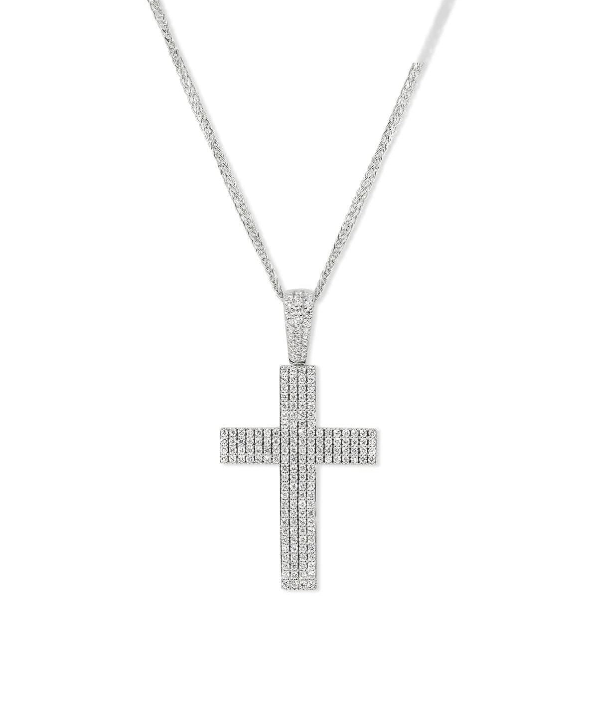 0.56ct Diamond Cross 14k White Gold - PBD Necklaces