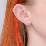 0.58ct Natural Round Diamond Studs Earrings Princess Bride Diamonds 