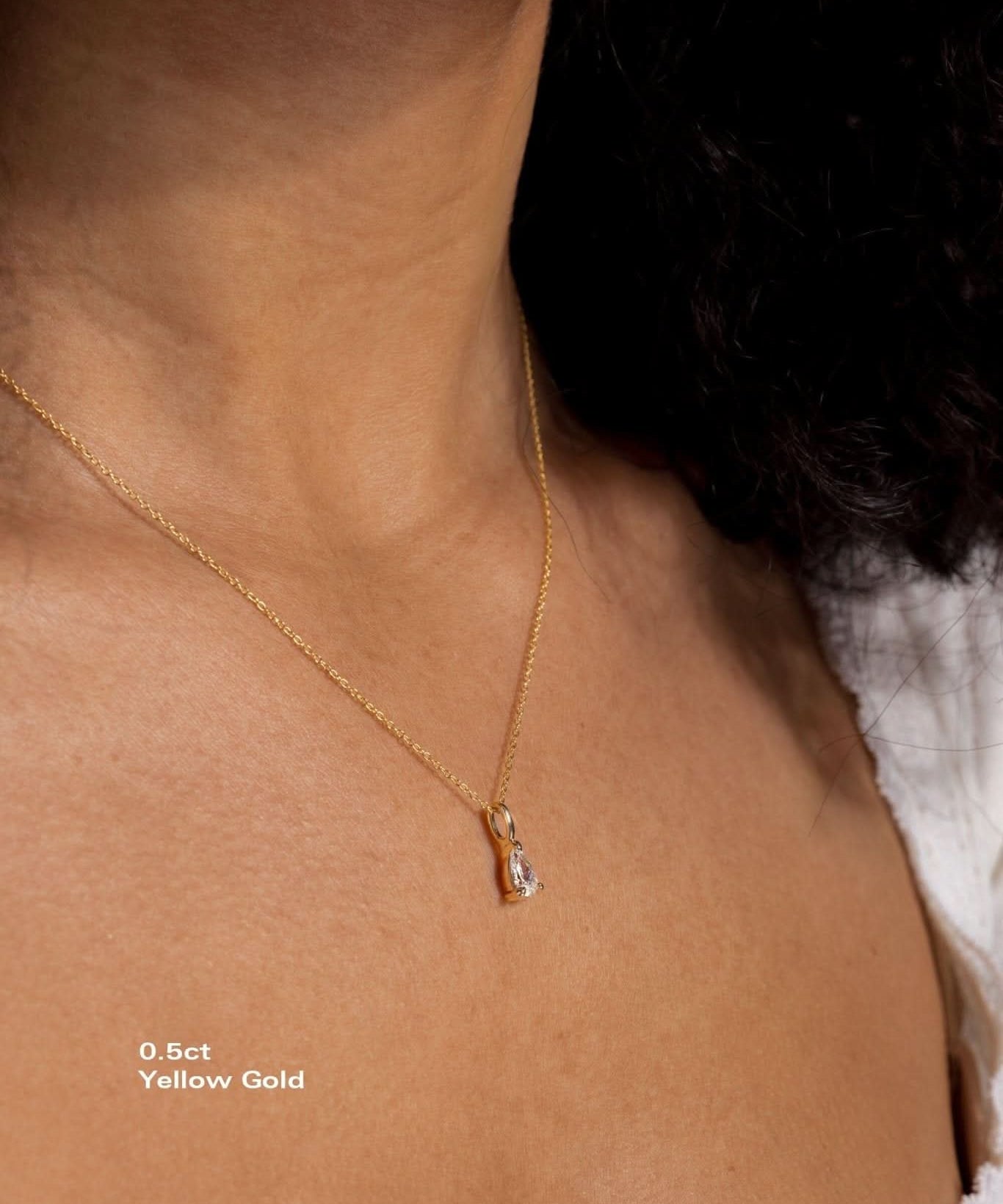 0.5ct Brandi Pear Necklace - PBD Necklaces