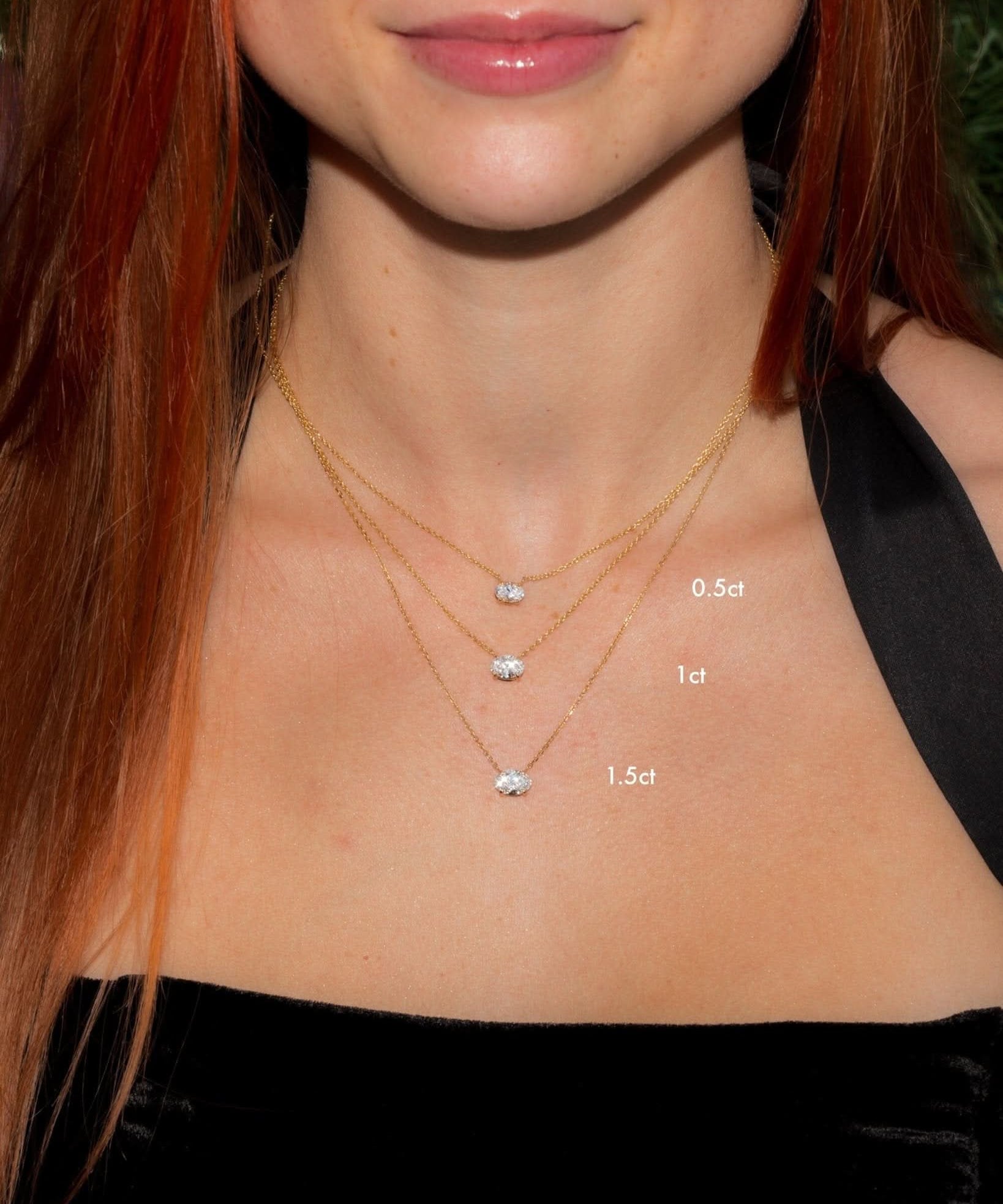 0.5ct Core Oval Solitaire Diamond Necklace - PBD Necklaces