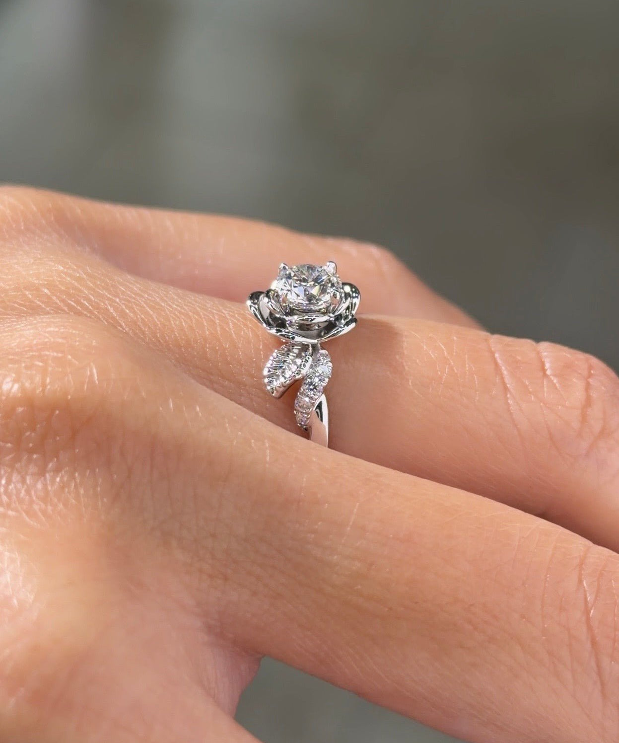 0.65ct D-VVS1 Round Lab Diamond Eternal Rose - PBD Engagement Rings