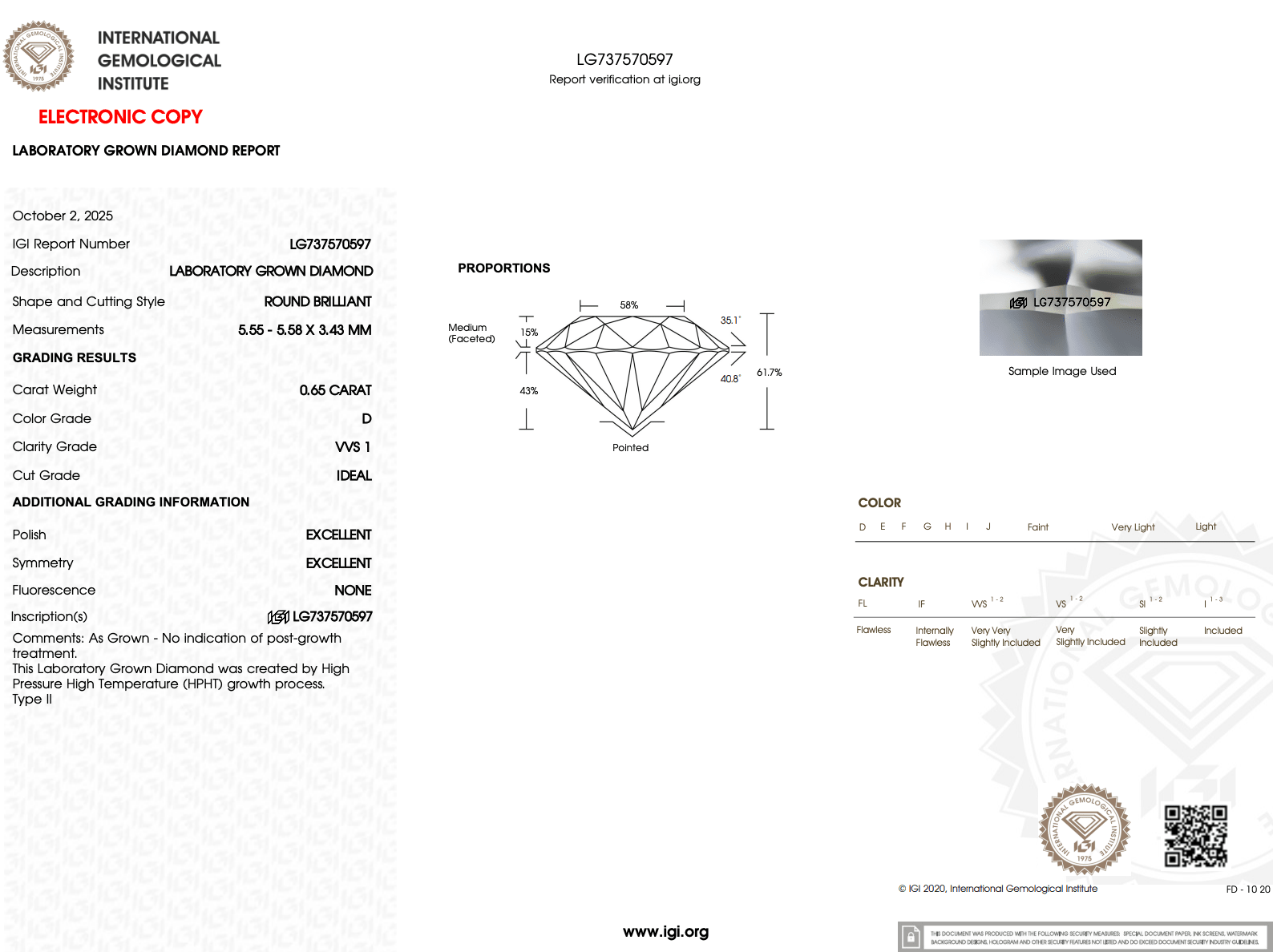 0.65ct D-VVS1 Round Lab Diamond Eternal Rose - PBD Engagement Rings