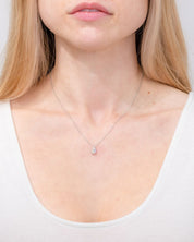 0.72ct E-VS1 Pear Lab Diamond 14k White Gold Pendant Necklaces Princess Bride Diamonds 
