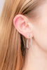 0.72cttw Traditional Pavé Hoops Earrings Princess Bride Diamonds 