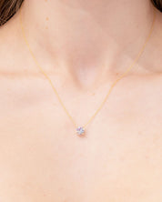 0.75ct D-VS2 Round Lab Diamond 14k Yellow Gold Pendant Necklaces Princess Bride Diamonds 
