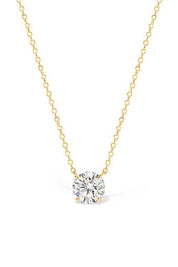 0.80ct D - VVS1 Core Round Solitaire Necklace - PBD Necklaces