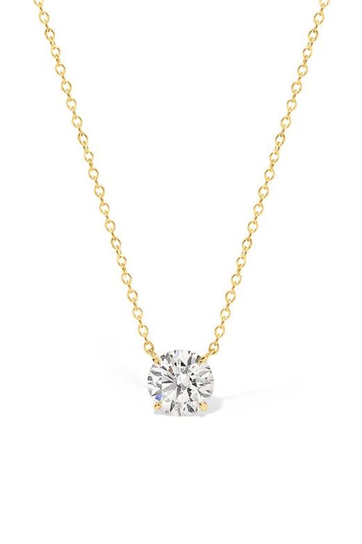 0.80ct D - VVS1 Core Round Solitaire Necklace - PBD Necklaces