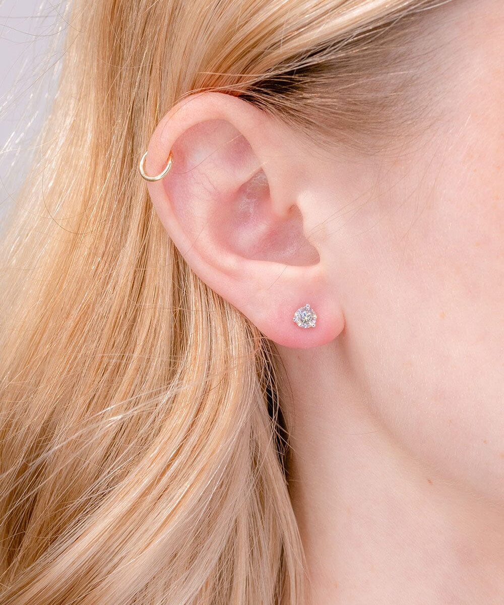 0.80cttw H-SI2 Natural Diamond Studs Earrings Princess Bride Diamonds 