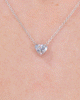 0.95ct D-VVS2 Heart Lab Diamond 14k White Gold Pendant Necklaces Princess Bride Diamonds 