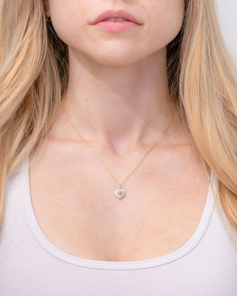 0.95ct D-VVS2 Heart Lab Diamond Halo Pendant Necklaces Princess Bride Diamonds 