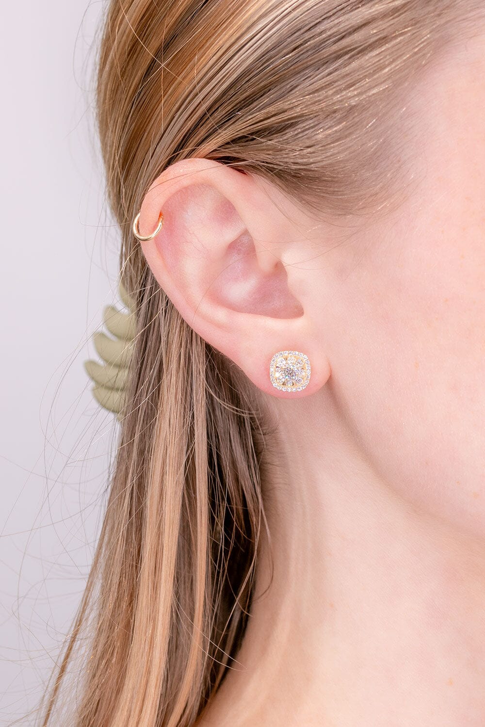 0.98ct Diamond Cushion Earrings Earrings Princess Bride Diamonds 