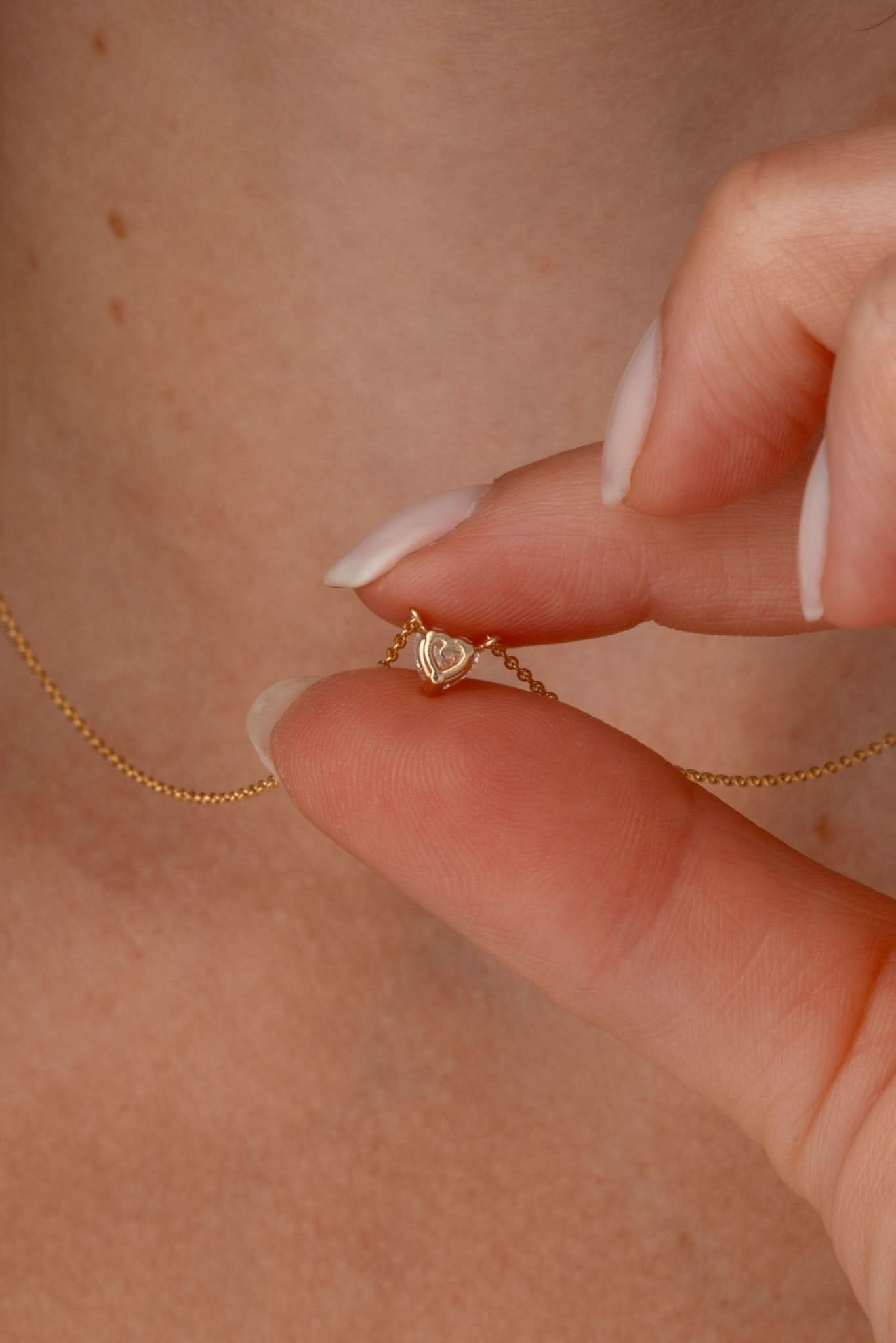 0.99ct Core Heart Lab Diamond Necklace - PBD Necklaces
