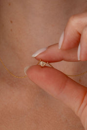 0.99ct Core Heart Lab Diamond Necklace - PBD Necklaces