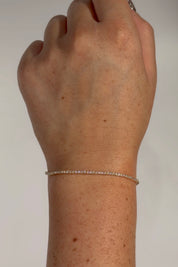 1.00ct lab-grown diamond tennis bracelet in 14k yellow gold, 7 inch length