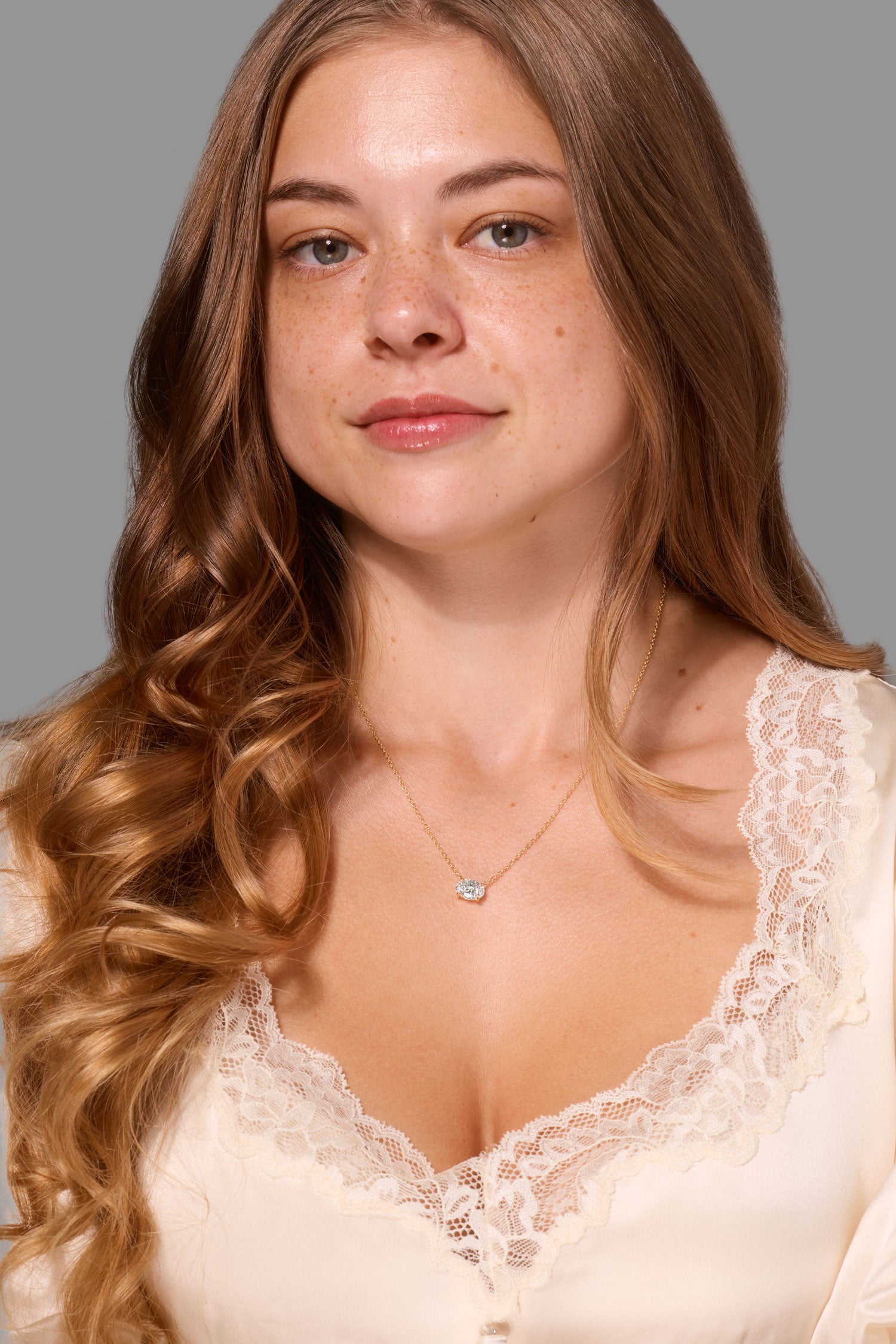 1.5ct East West Oval Brandi Necklace