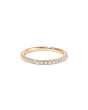 1.6mm Core Pavé Diamond Ring in rose gold