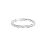 1.6mm Core Pavé Diamond Ring in white gold