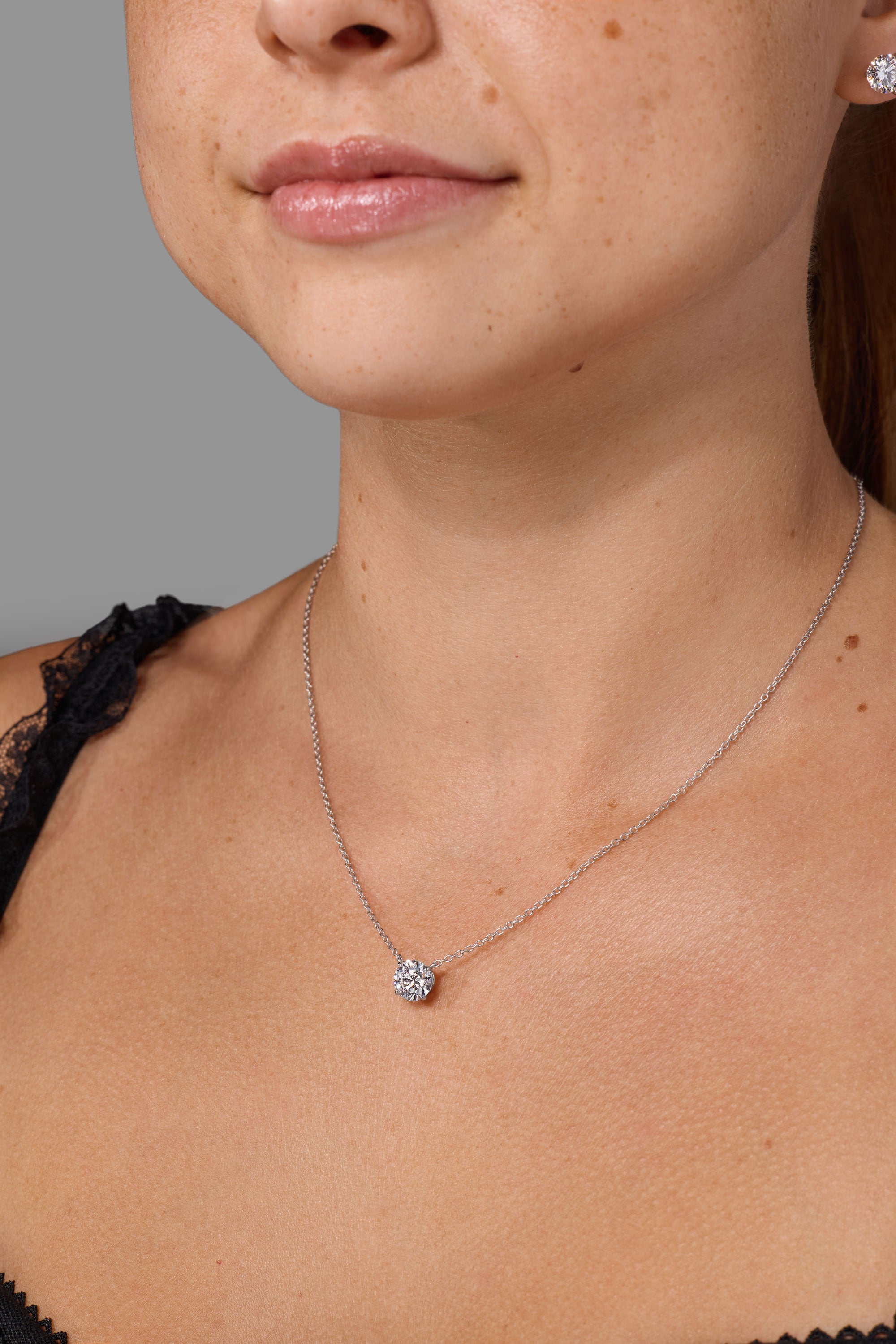 1.70ct D-VS1 Core Round Solitaire Necklace
