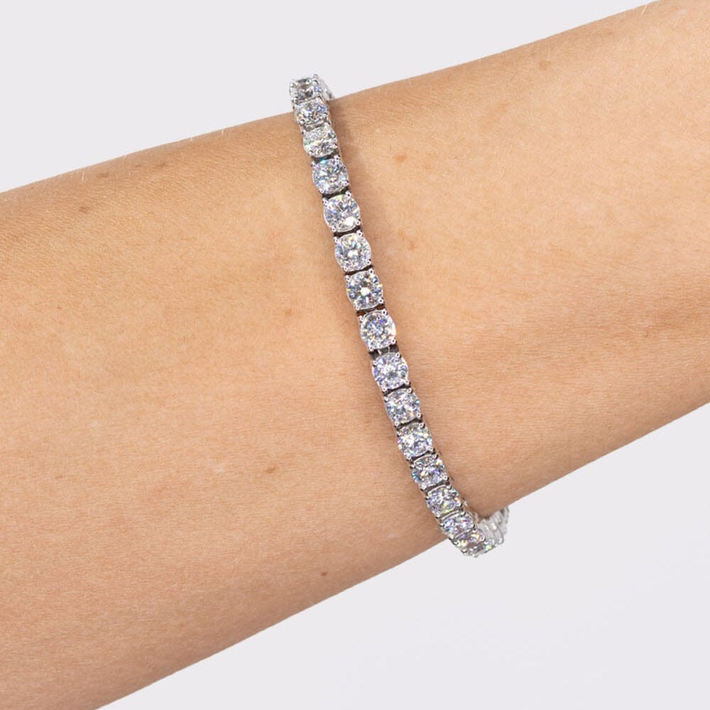 10.03ct F+ VS+ Lab Diamond Tennis Bracelet Bracelets Princess Bride Diamonds 