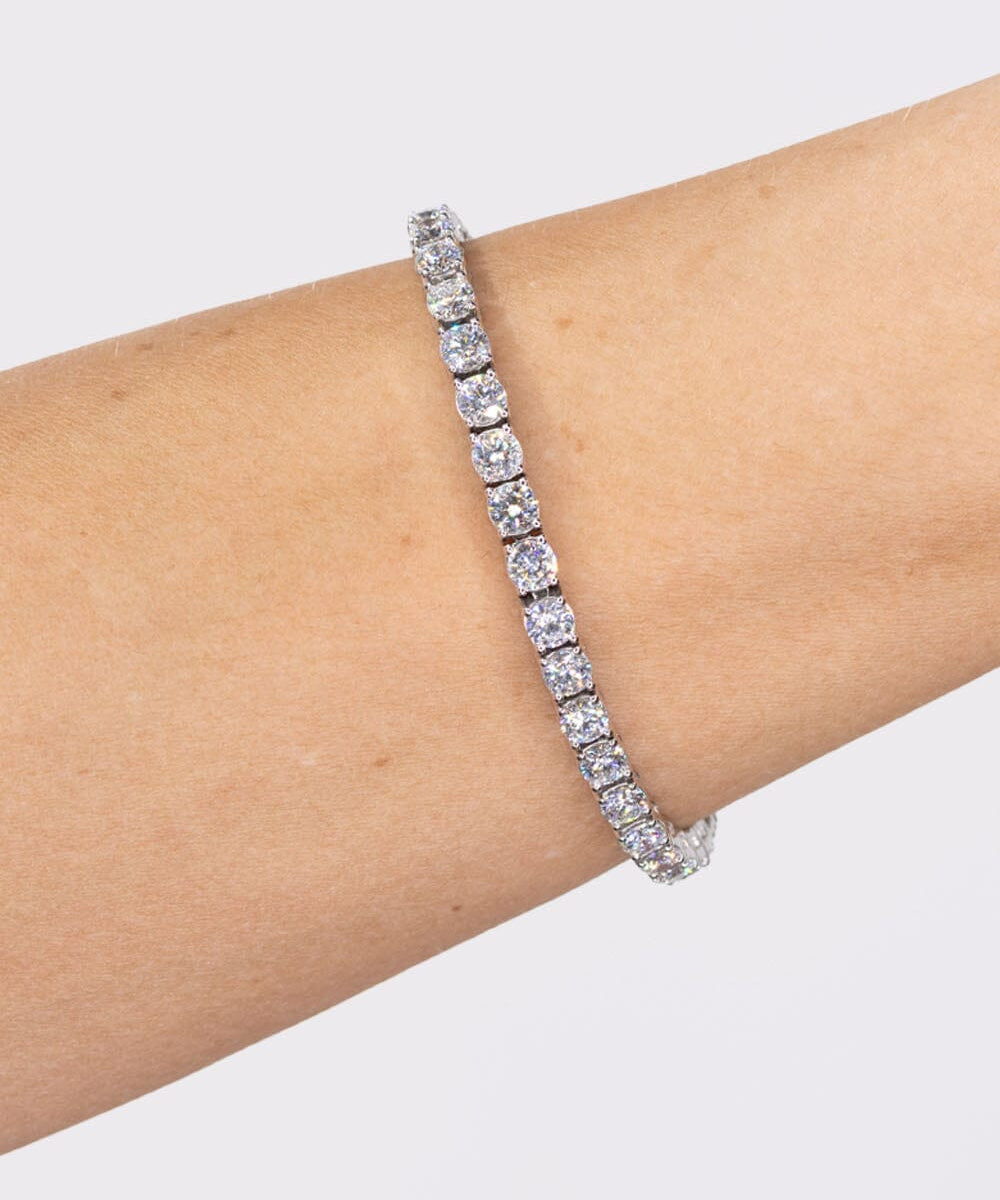 10.03ct F+ VS+ Lab Diamond Tennis Bracelet Bracelets Princess Bride Diamonds 