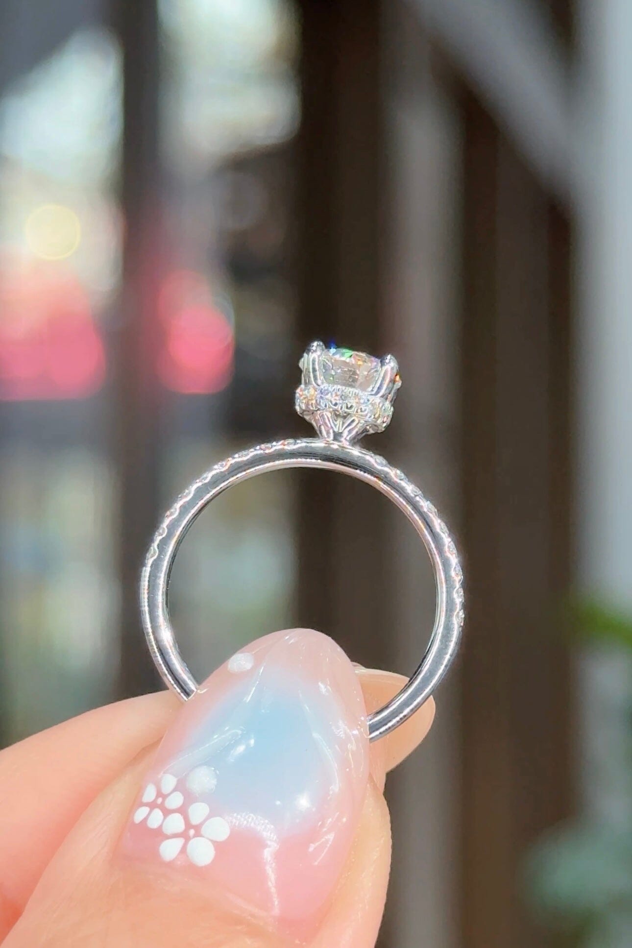 1.00ct D-VVS1 Round Lab Diamond Stephanie Engagement Rings Princess Bride Diamonds 