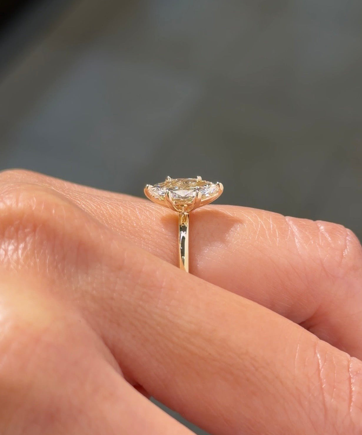 1.00ct E-VVS2 Marquise Lab Diamond Leah - PBD Engagement Rings