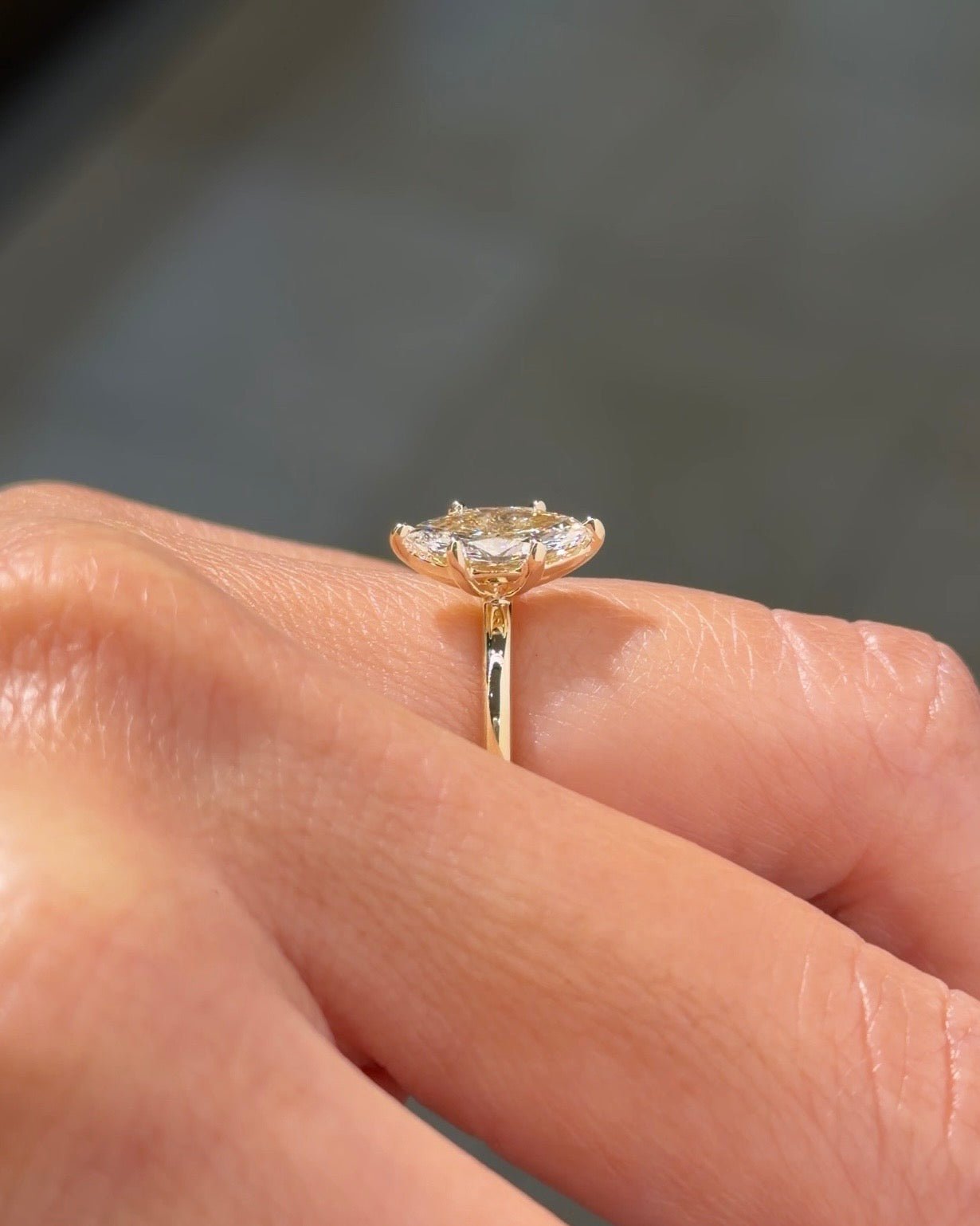 1.00ct E-VVS2 Marquise Lab Diamond Leah - PBD Engagement Rings
