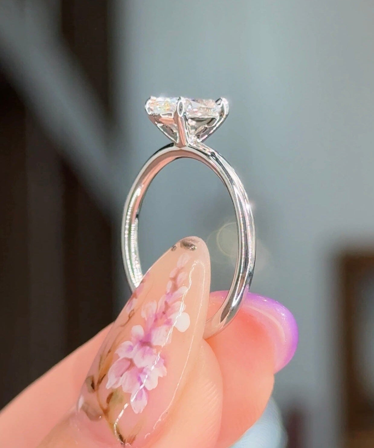 1.01ct D-VS1 Oval Lab Diamond Leah Engagement Rings Princess Bride Diamonds 