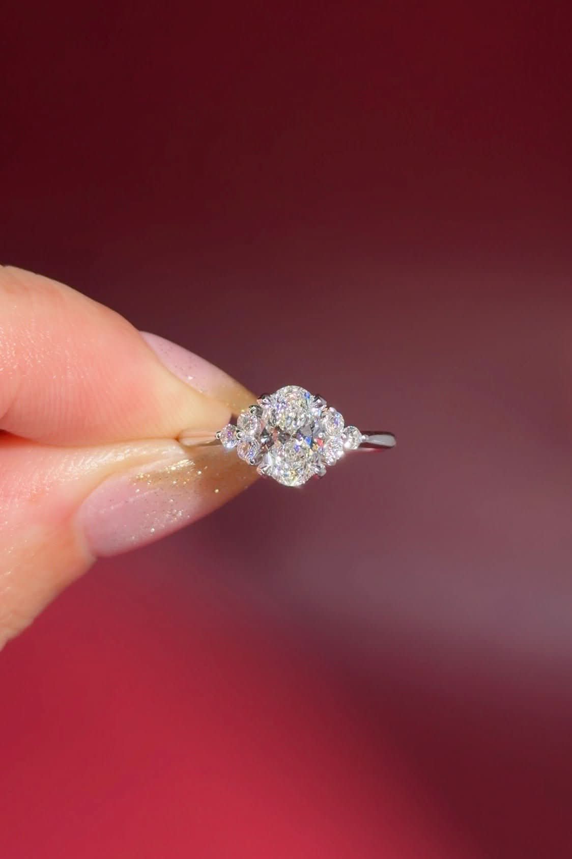 1.01ct D - VS1 Oval Lab Diamond Lindsey - PBD Engagement Rings