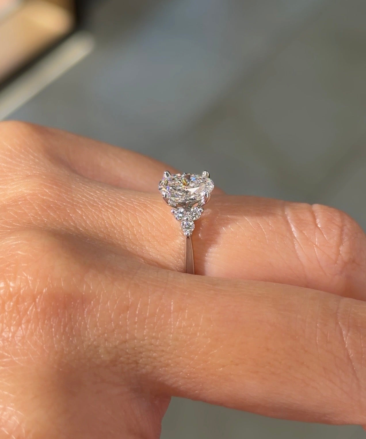 1.01ct D - VS1 Oval Lab Diamond Lindsey - PBD Engagement Rings