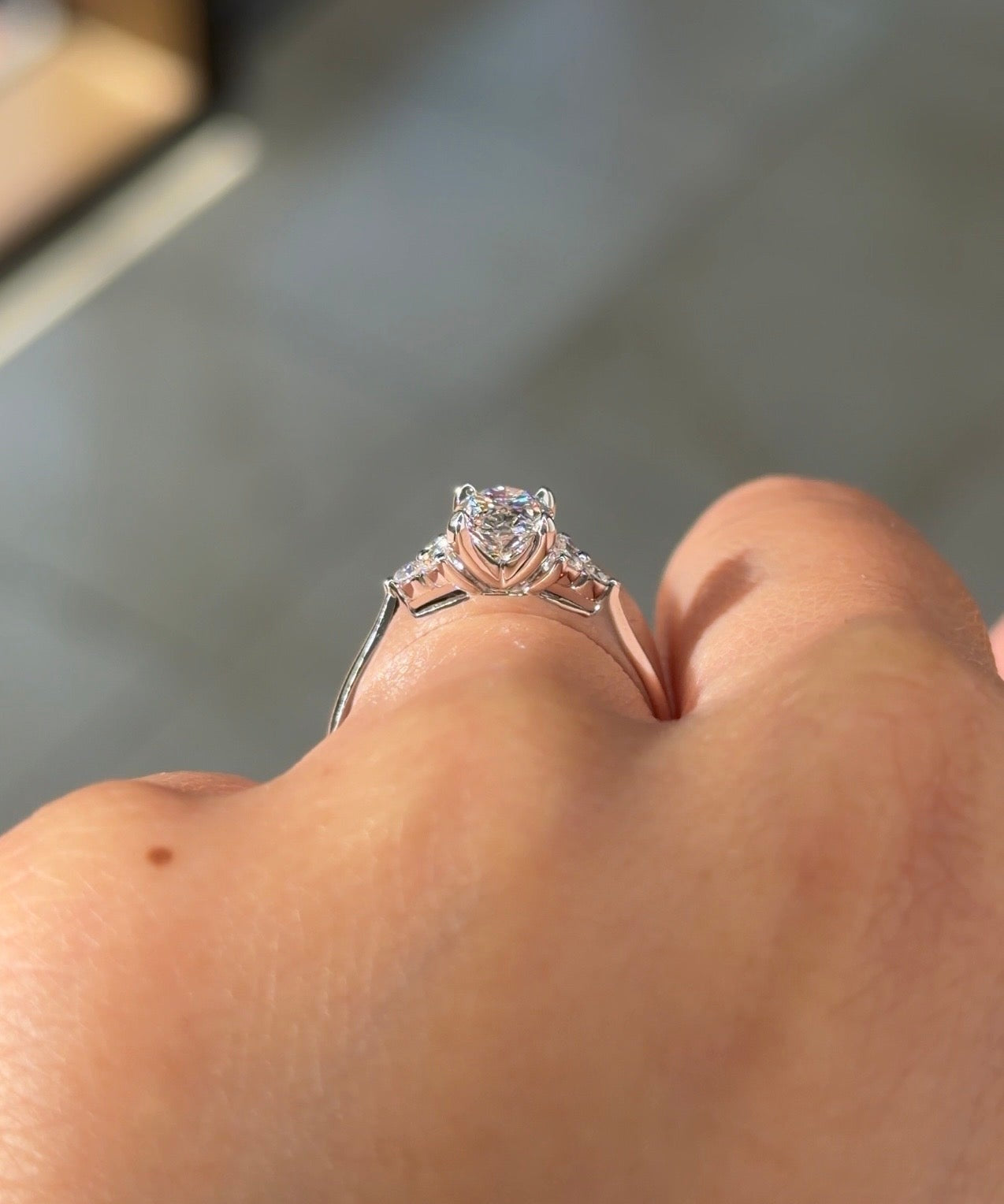 1.01ct D - VS1 Oval Lab Diamond Lindsey - PBD Engagement Rings