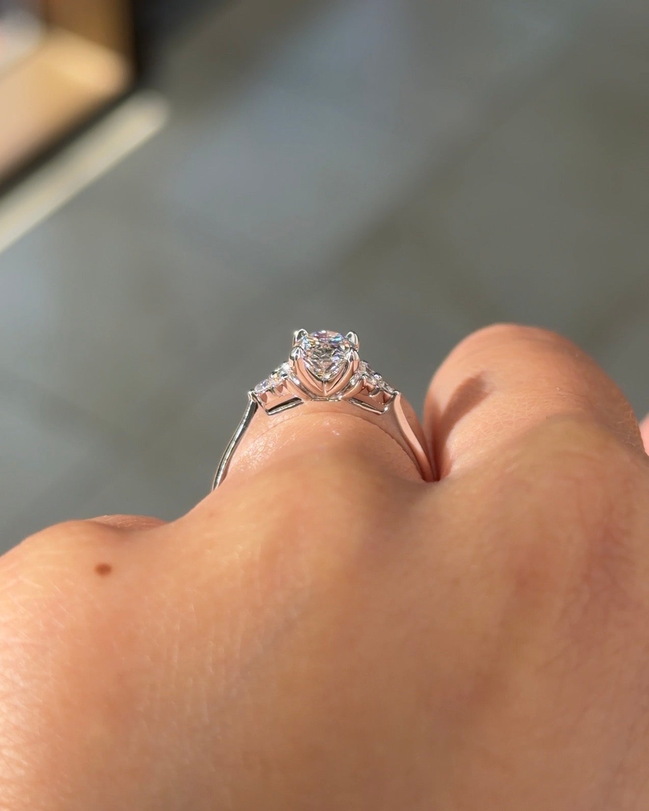 1.01ct D - VS1 Oval Lab Diamond Lindsey - PBD Engagement Rings