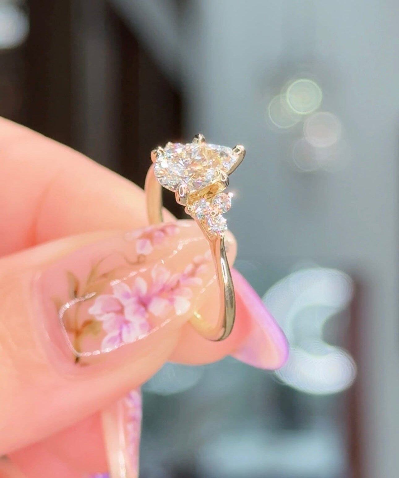1.01ct D-VS1 Pear Lab Diamond Lindsey Engagement Rings Princess Bride Diamonds 