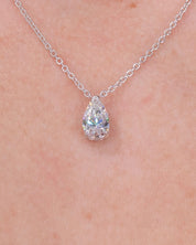 1.01ct D-VS1 Pear Lab Diamond Pendant Necklaces Princess Bride Diamonds 