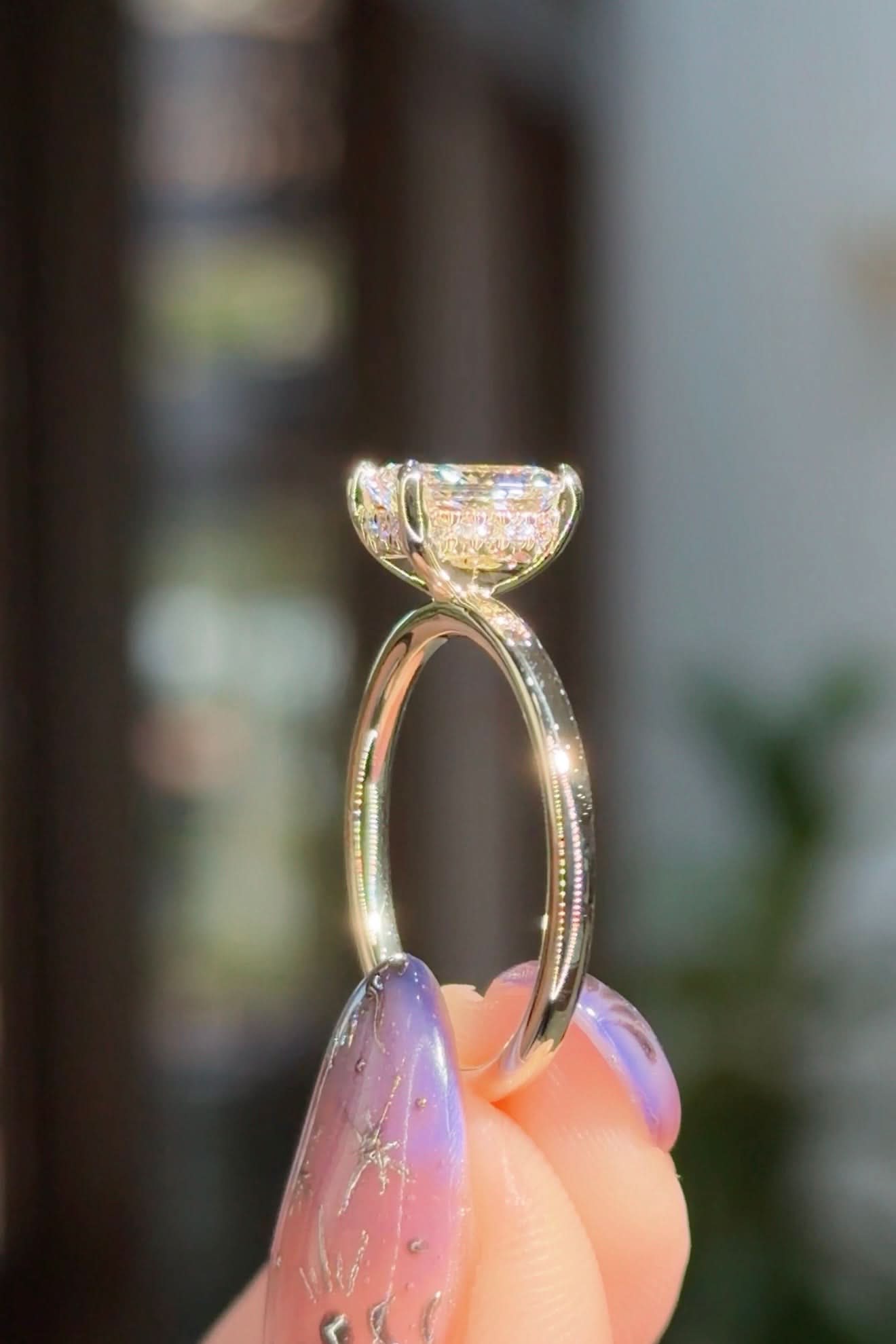 1.01ct D - VS1 Radiant Lab Diamond Kayla - PBD Engagement Rings