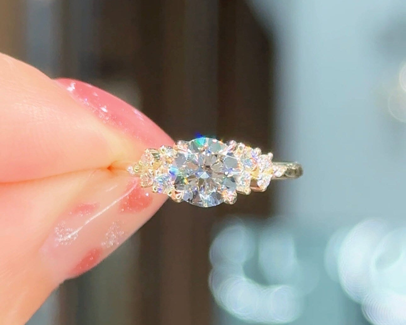 1.01ct D-VS1 Round Lab Diamond Nova Engagement Rings Princess Bride Diamonds 