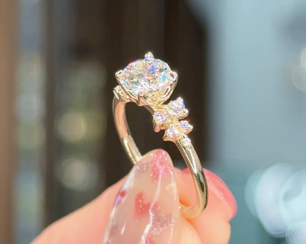 1.01ct D-VS1 Round Lab Diamond Nova Engagement Rings Princess Bride Diamonds 