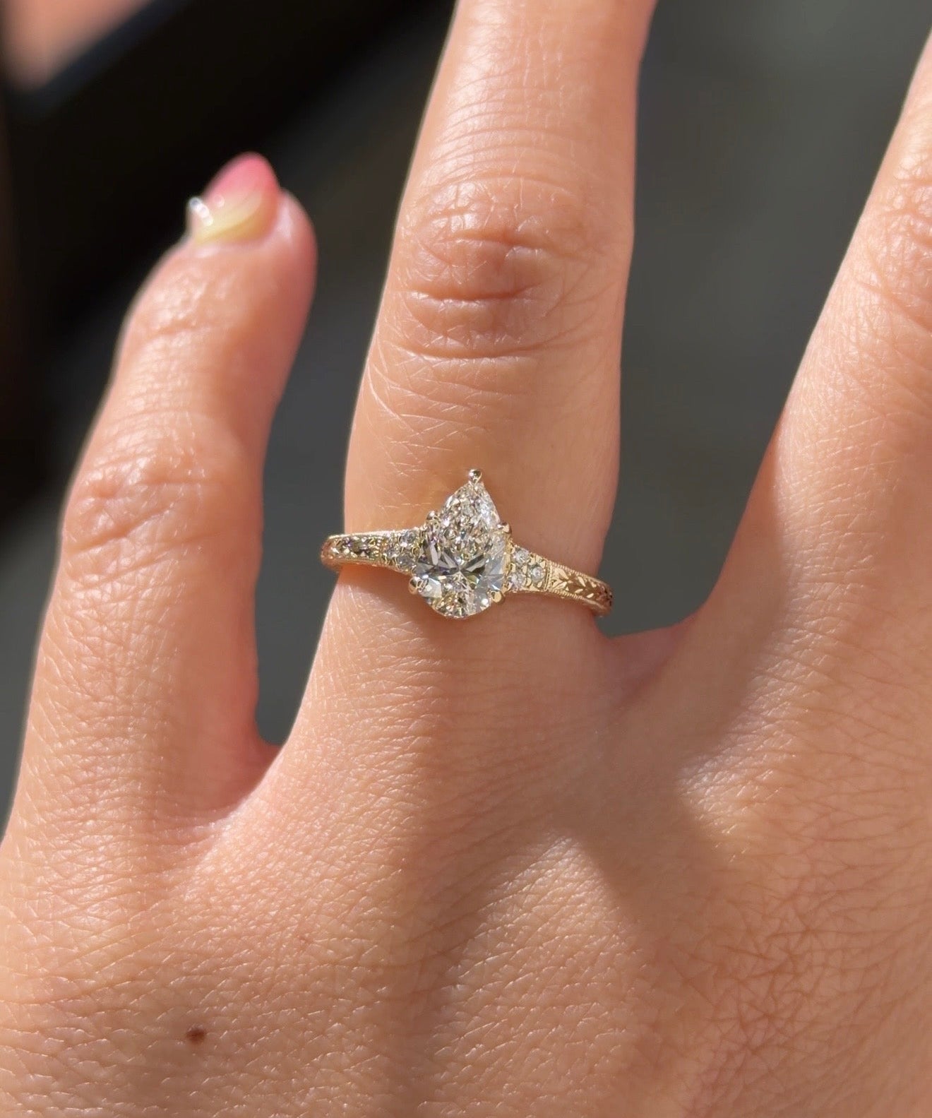 1.01ct D-VVS2 Pear Lab Diamond Isla - PBD Engagement Rings