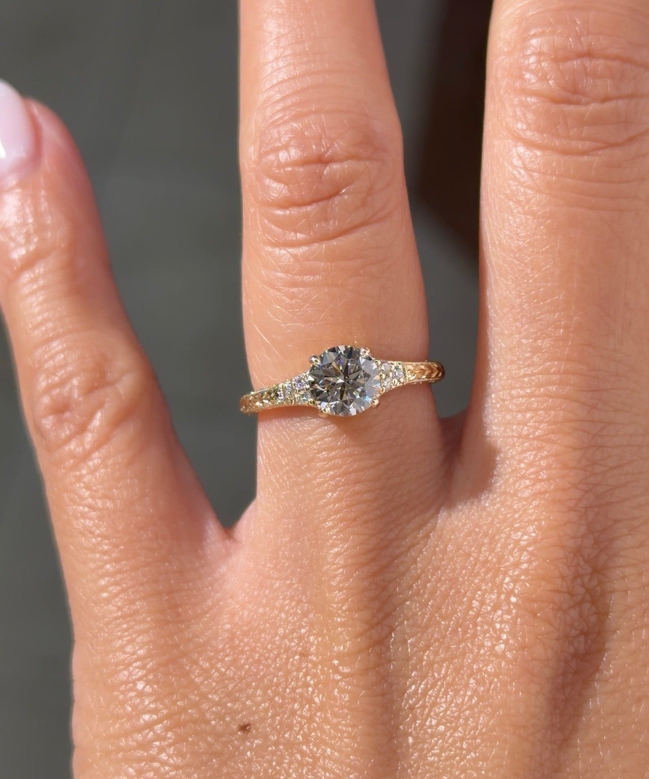 1.01ct D - VVS2 Round Lab Diamond Isla - PBD Engagement Rings