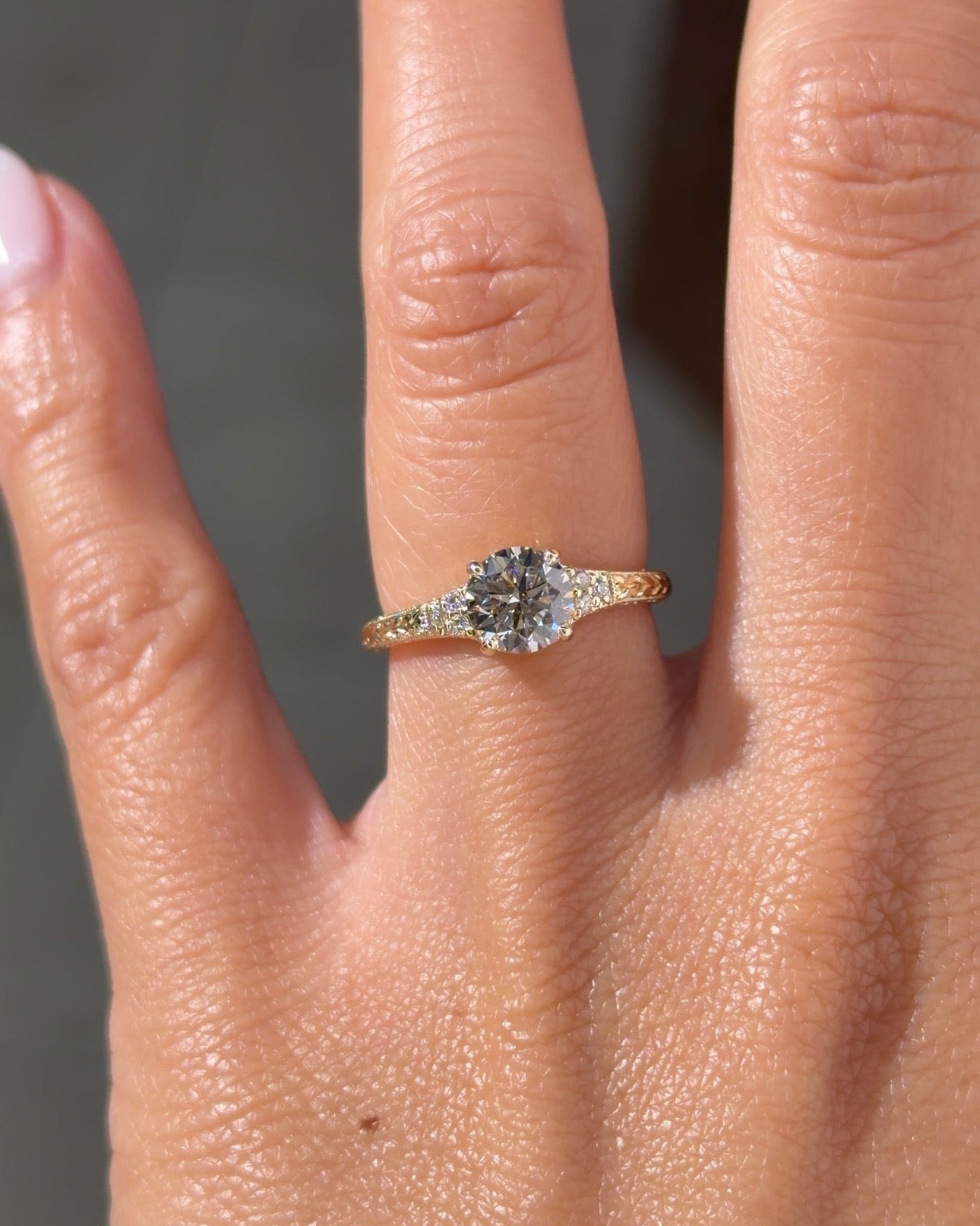1.01ct D - VVS2 Round Lab Diamond Isla - PBD Engagement Rings
