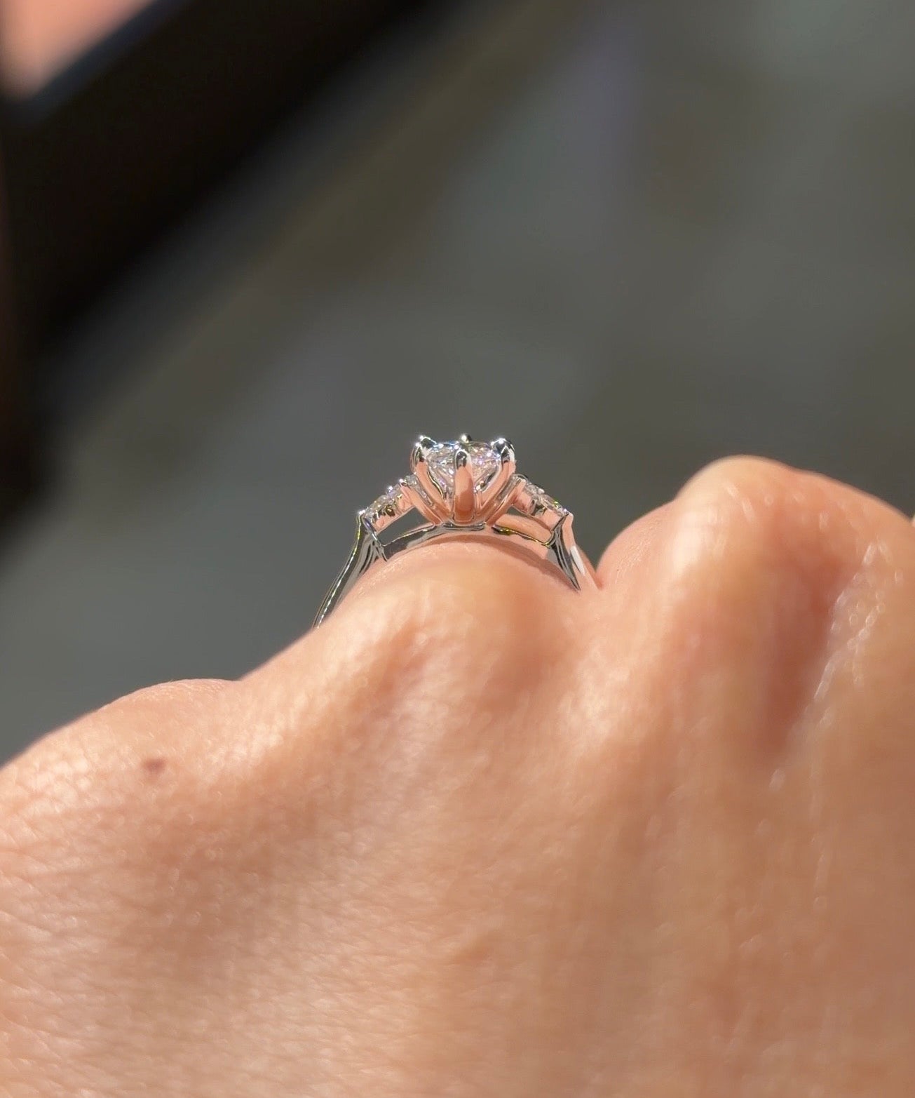 1.01ct E-VVS2 Marquise Lab Diamond Lindsey - PBD Engagement Rings